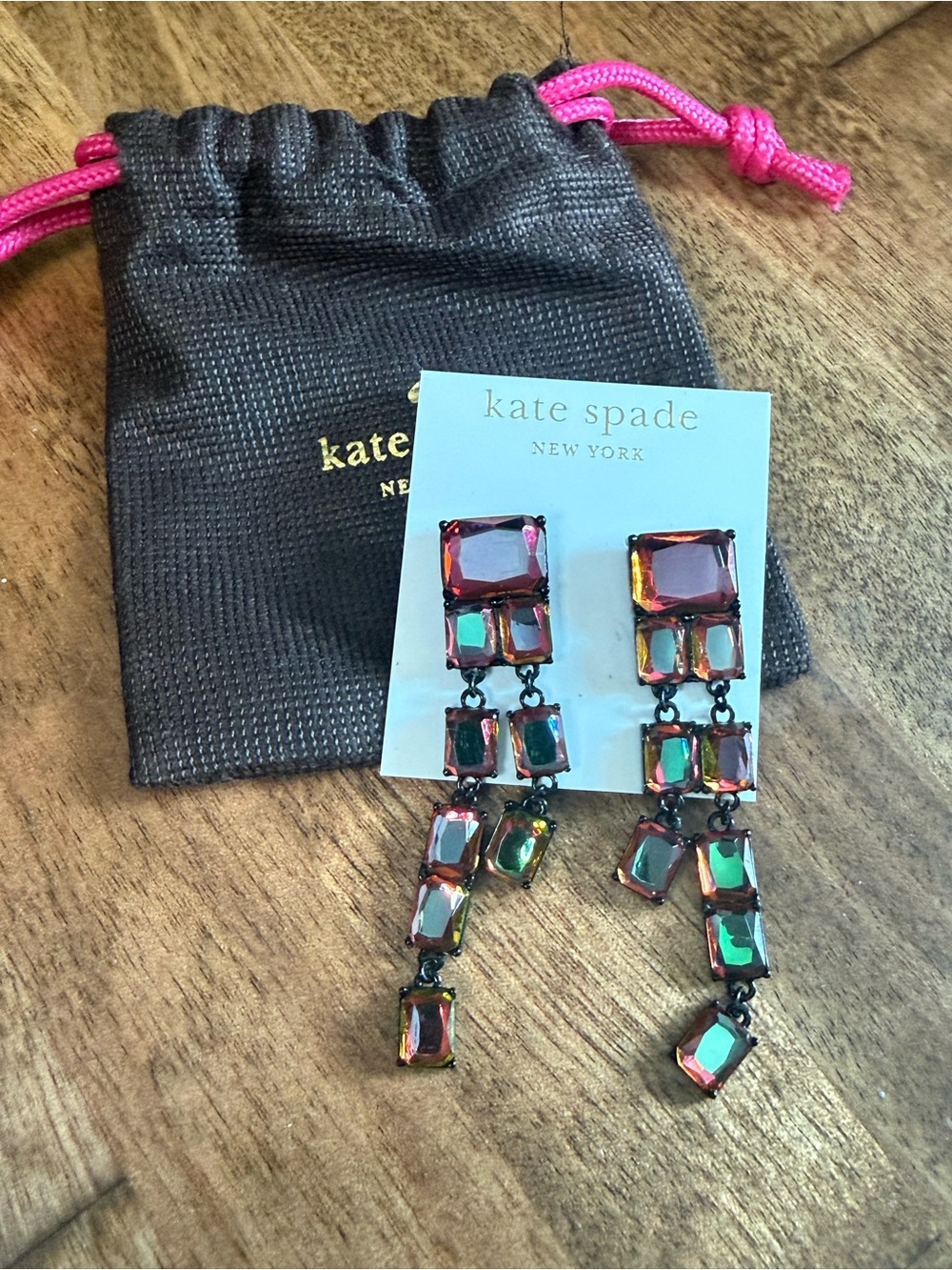 Kate Spade Iridescent & Black Earrings